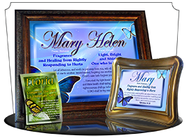 8x10-BF02, personalized 10x12 name meaning print, framed with  name meaning & Bible verse,  butterfly blue mary  Butterflies of blue dance on a tapestry of sapphire while they waltz gracefully amidst your name and its meaning.