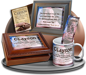 MU-SY17, Coffee Mug with Name Meaning and  Bible Verse, personalized, clayson potter potery clay