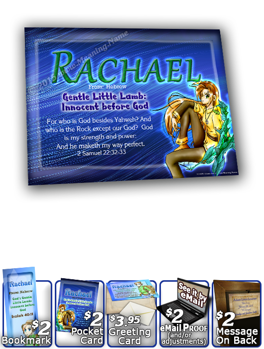 8x10-CH44, personalized 10x12 name meaning print, framed with  name meaning & Bible verse, , personalized, anime character rachael  A whimsical smile crosses the face of this mischievous girl as her pet lizard rests comfortably on her shoulder. She waits 