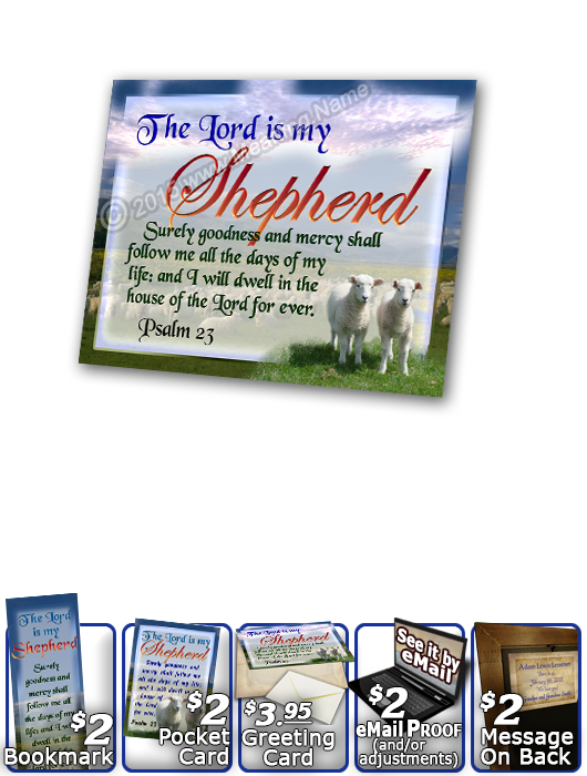 SG-PL-AN03, Custom Scripture Plaque,  Framed, Bible Verse two lambs sheep, Psalm 23, Shepherd