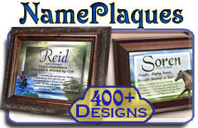 7x9 Name Meaning Plaques
