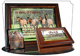 SG-PL-AN31, Custom Scripture Plaque,  Framed, Bible Verse  horses, Psalm 31, freedom