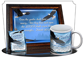 SG-MU-AN38, Coffee Mug with Custom Bible Verse  bald eagle bird, Isaiah 40:31, wings as eagles.