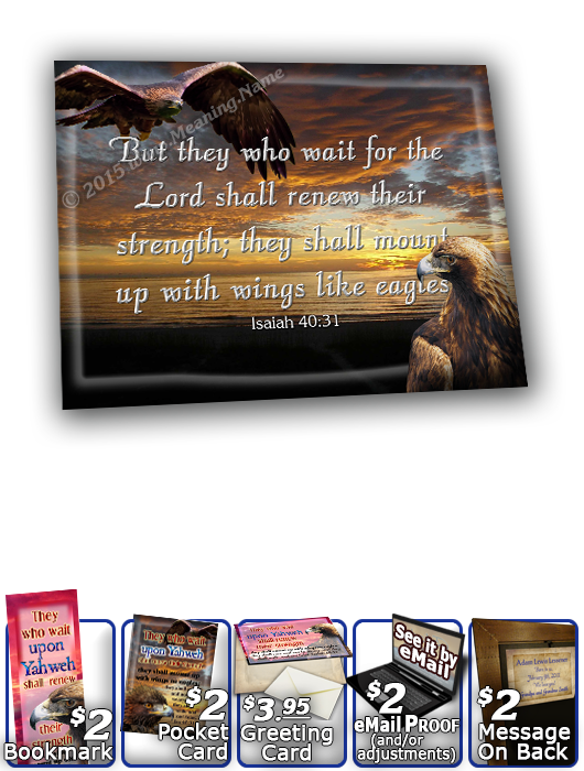 SG-8x10-AN24, Large 10x12 Plaque with Custom Bible Verse bird golden eagle hawk, Isaiah 40:31