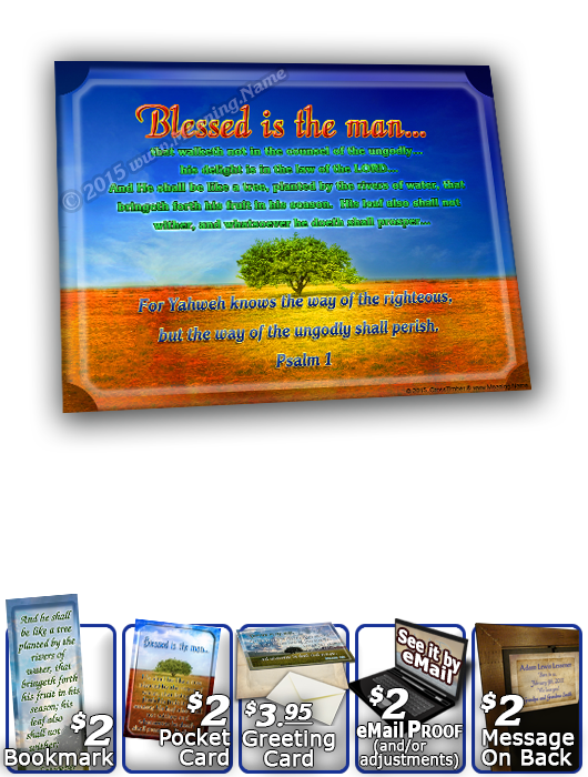 SG-8x10-TR10, Large 10x12 Plaque with Custom Bible Verse, personalized,  tree green, Psalm 1:3